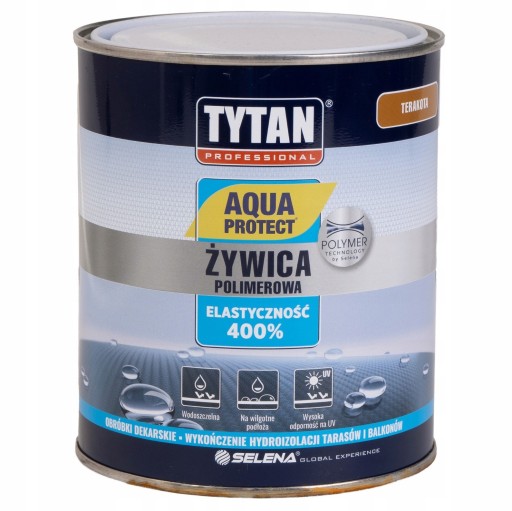 TYTAN ŻYWICA POLIMEROWA AQUA PROTECT TERAKOTA BRĄZ 1KG DACH TARAS BALKON