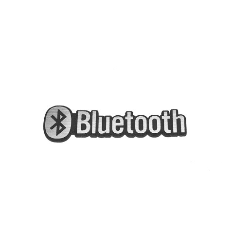 Naklejka Emblemat BLUETOOTH srebrna 30x8mm