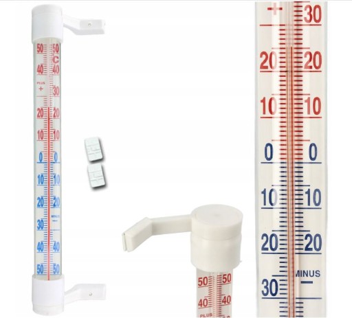 TERMOMETR ZEWNĘTRZNY OKIENNY ŚCIENNY DUŻY XXL 26 cm