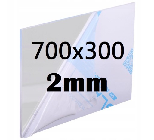 PLEKSI / PLEXI / PLEKSA / PLEXA BEZBARWNA AKRYL PŁYTA na wymiar 700x300x2mm