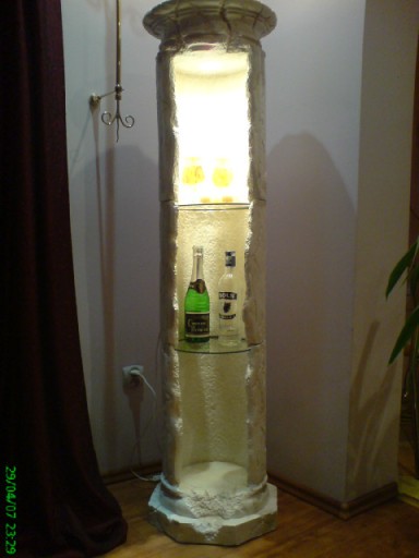 Barek Kolumna Grecka regał półka +lampka 155cm