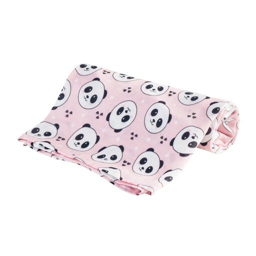 PIELUSZKA BAMBUSOWA 30X30 PANDA RÓŻ BOCIOLAND