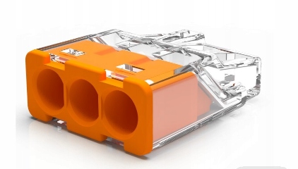 Szybkozłączka PC-213S do drutu 0,2-2,5 mm² / 3 ( 1 szt = 10 złączek )