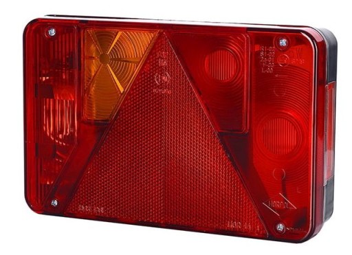 LAMPA ZESPOLONA TYLNA PRZYCZEPY LAWETY Z TRÓJKĄTEM
