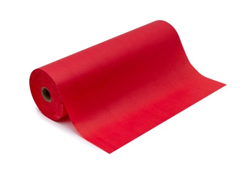 BIBUŁA GŁADKA 50CM CZERWONA ROLKA - 5KG/500MB