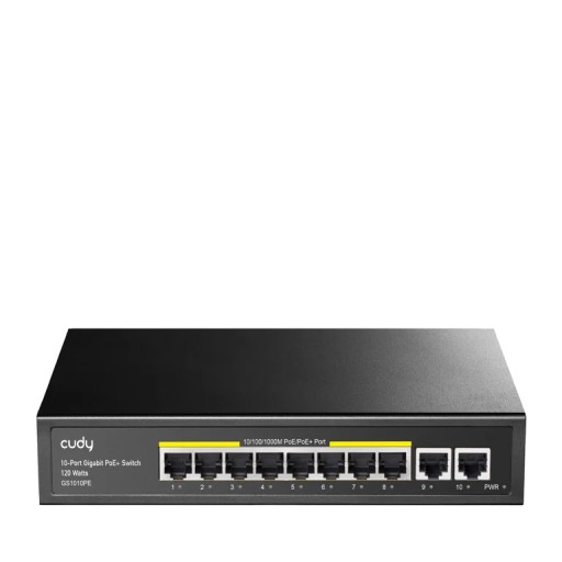 Cudy GS1010PE łącza sieciowe Gigabit Ethernet (10/100/1000) Obsługa PoE Cza