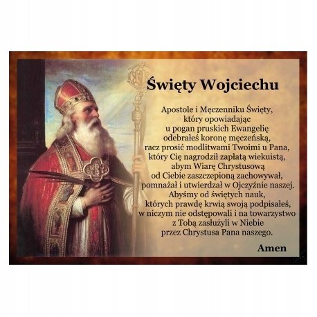 Pocztówka 62. Mój Patron - św. Wojciech