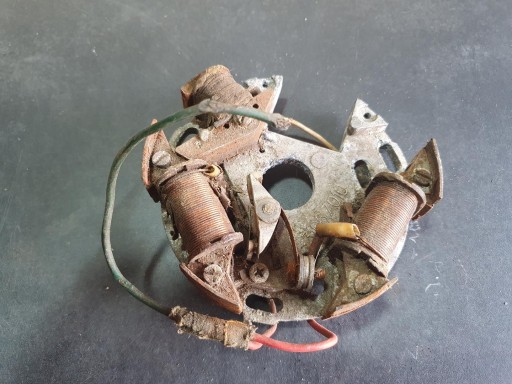 MOTOCYKL WSK WFM 125 ZAPŁON PODSTAWA ZAPŁONU CEWKI ORYGINAŁ PRL