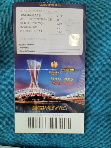 bilet FC Sevilla - FK Dnipro finał LE 2015