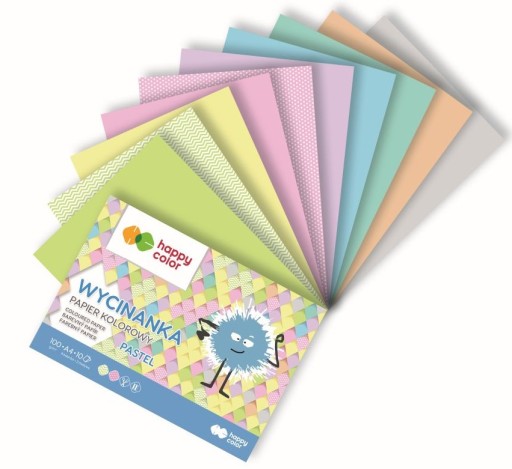 HAPPY COLOR PAPIER KOLOROWY blok wycinanka A5 past