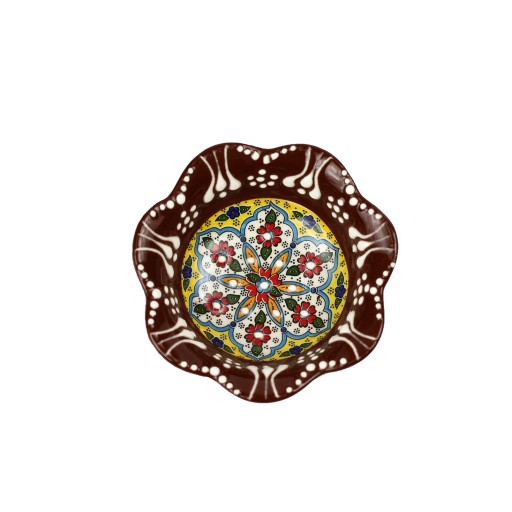 MISECZKA TURECKA DO MEZE DAISY CERAMIKA HAND MADE M10 BRĄZOWA