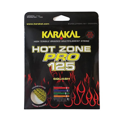 Naciąg do squasha Karakal Hot Zone Pro 125 11 m yellow/black 1.25 mm