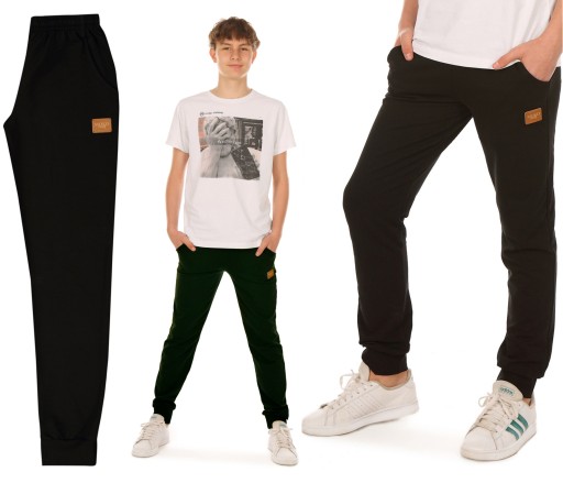 Spodnie dresowe SUPER JAKOŚĆ dres r.164 czarny Produkt PL