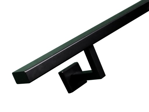 Poręcz ścienna, schodowa L 80cm 40x20mm: Czarna, Biała, Grafit - LOFT