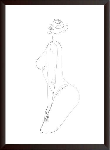 OBRAZ PLAKAT LINIE JEDNA LINIA KOBIETA 03 A3 30,00 x 40,00 cm