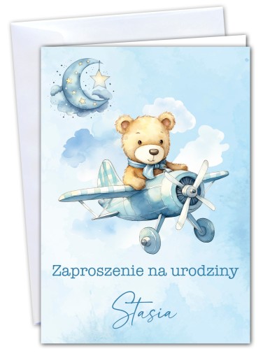 Zaproszenie na urodziny 1 2 3 4 5 z kopertą