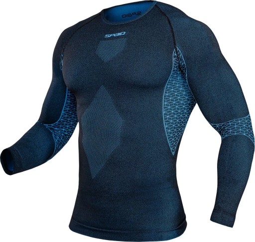 Koszulka Termoaktywna z Długim Rękawem SPAIO BREEZE BLACK/BLUE XL