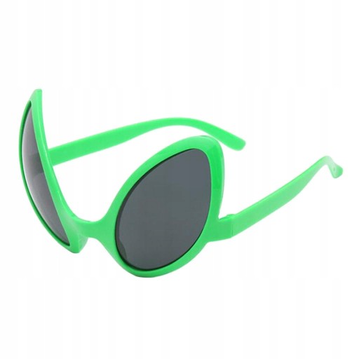 Alien Costume Glasses Silver Frame Gray Lens