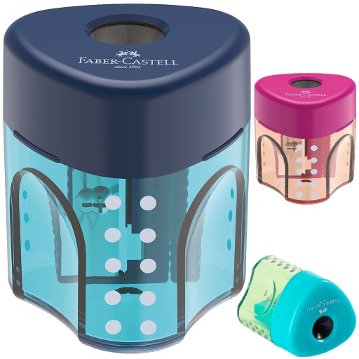 FABER-CASTELL Temperówka pojedyncza z pojemnikiem Grip Auto Mini Trend