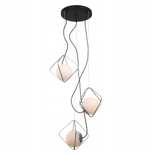 Lampa wisząca zwisy żyrandol regulowana Canto białe klosze nowoczesna
