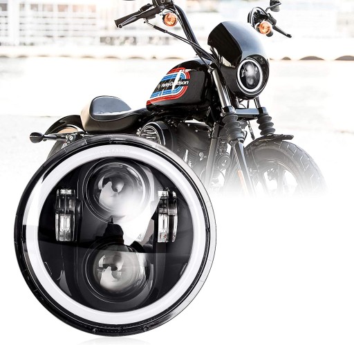 REFLEKTOR LAMPA LED PRZEDNIA HOMOLOGACJA MOTOCYKL