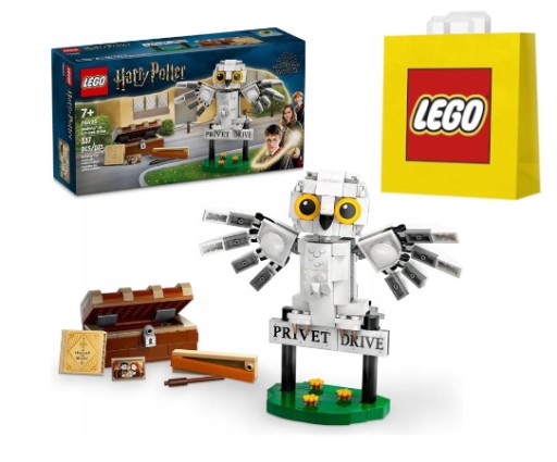 LEGO Harry Potter 76425 Hedwiga z wizytą na ul. Privet Drive 4 + torebka