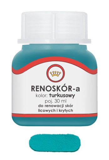 RENOSKÓR FARBA LAKIER DO SKÓRY TURKUSOWY