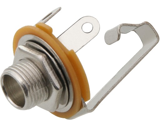 GNIAZDO MONTAŻOWE JACK 6,3mm MONO