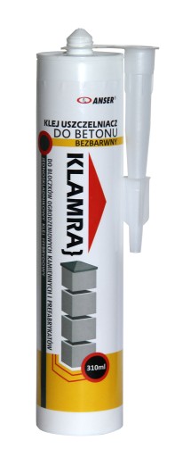 Klej uszczelniacz do ogrodzeń betonowych 310 ml Szary