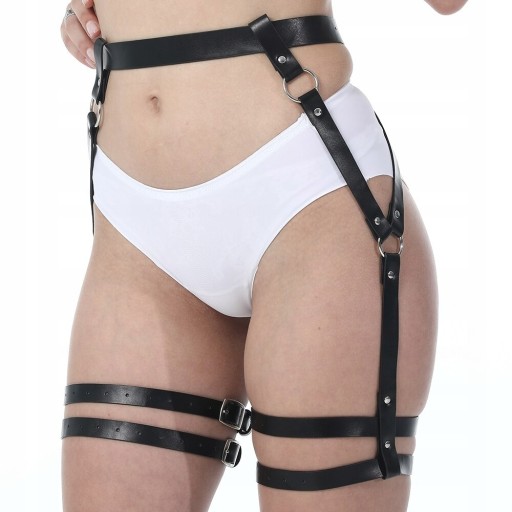 SEXY BIELIZNA EROTYCZNA UPRZĄŻ PAS BDSM HARNESS