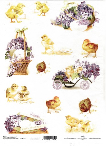 Papier ryżowy do decoupage świąteczny ITD R0825