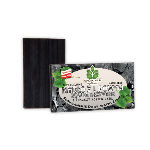 Naturalne Mydło z lipowym węglem drzewnym 100 g