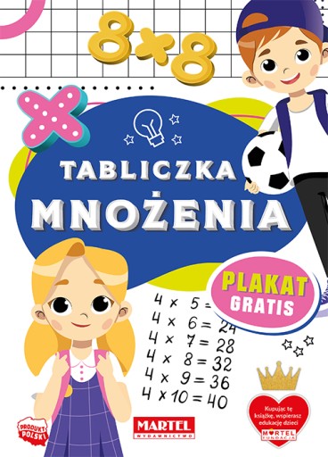 Tabliczka mnożenia kolorowanka z naklejkami