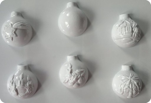 BOMBKI CHOINKOWE FORMA DO GIPSU ODLEWY GIPSOWE