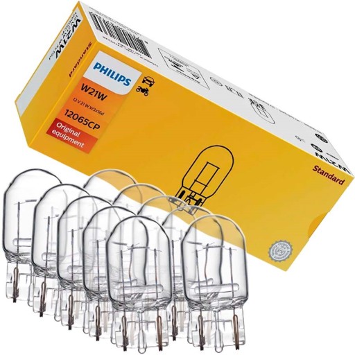 PHILIPS Żarówki W21W T20d W3x16d 12V 21W 10 szt.