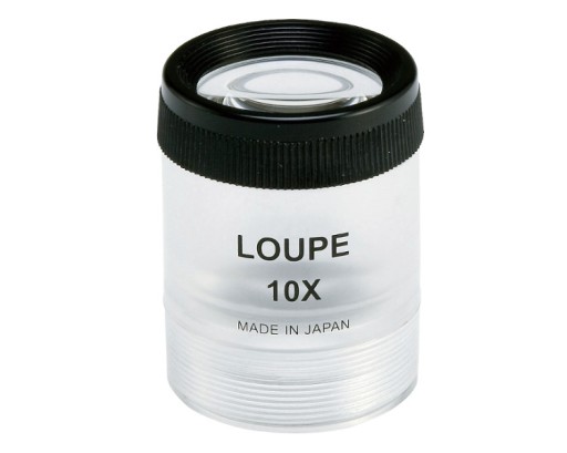 Lupa x10 z podziałką skala 0,1mm na długości 24mm