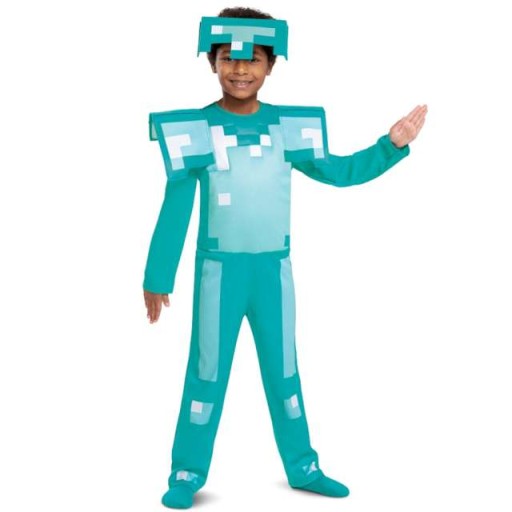 KOSTIUM MINECRAFT strój DIAMENTOWA ZBROJA armor S