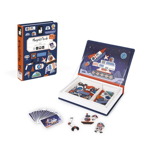 Janod: magnetyczna układanka Kosmos Magnetibook 3+