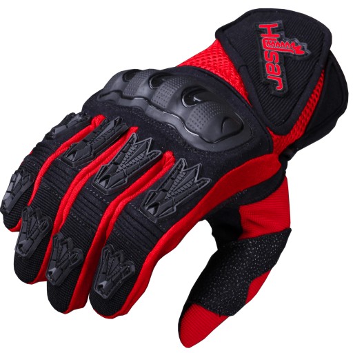 HUSAR MX1 RED TEKSTYLNE RĘKAWICE MOTOCYKLOWE
