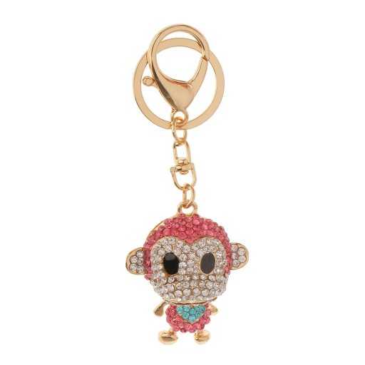 Wisiorek Rhinestone Crystal Monkey Animal Charm