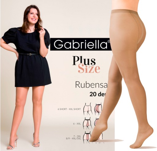 Rajstopy GABRIELLA Rubensa PLUS SIZE 20den r-7