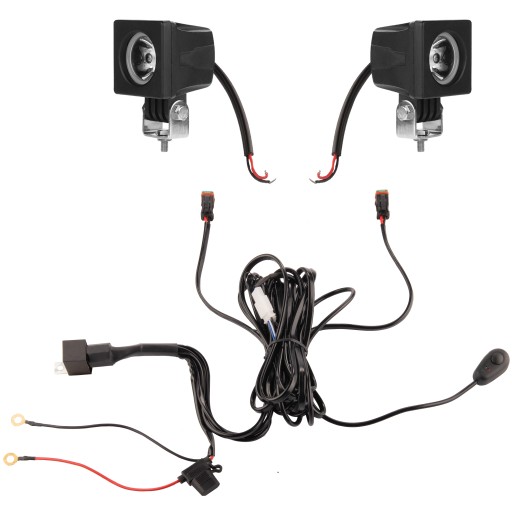 Dwie lampy robocze 1xLED 805 LM 4W + podłączenie