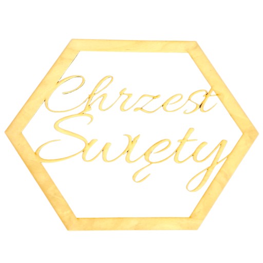 OBRĘCZ BAZA DREWNIANA CHRZEST ŚWIĘTY CHRZCINY 38CM