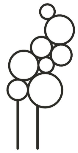 PODPÓRKA KWIATÓW ROŚLIN DRABINKA PERGOLA KOŁA 47cm