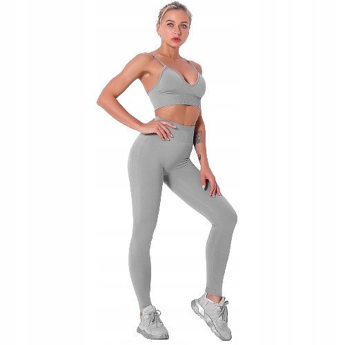 SPORTOWY KOMPLET TOP + LEGGINSY SIŁOWNIA FITNESS L