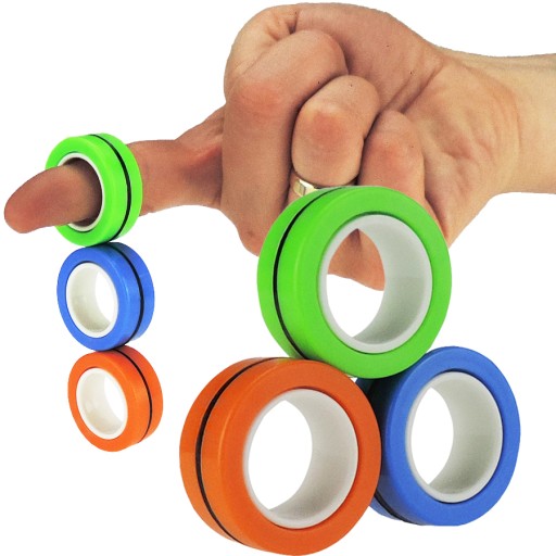 MAGNETYCZNE RINGI 3 SZT PIERŚCIENIE ANTYSTRES GRA