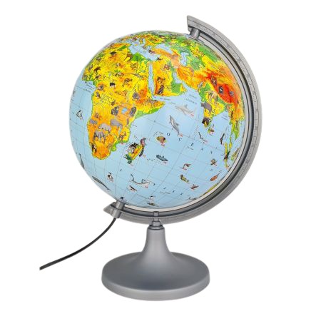 GLOBUS MAPA ZOOLOGICZNA - 25 cm PODŚWIETLANY