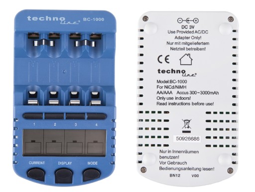 ŁADOWARKA PROCESOROWA TECHNOLINE BC1000 LCD