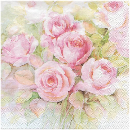 SERWETKA do decoupage 33x33cm - Watercolour roses