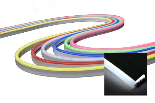 Neon LED biały zimny 12V FLEX 6x12 mm IP67 - 1 mb